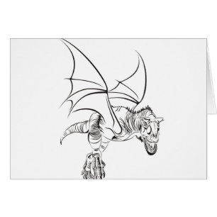 Winged Raptor/Tribal Hälsningskort