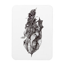 Winged Rider teckning Flexible Magnet