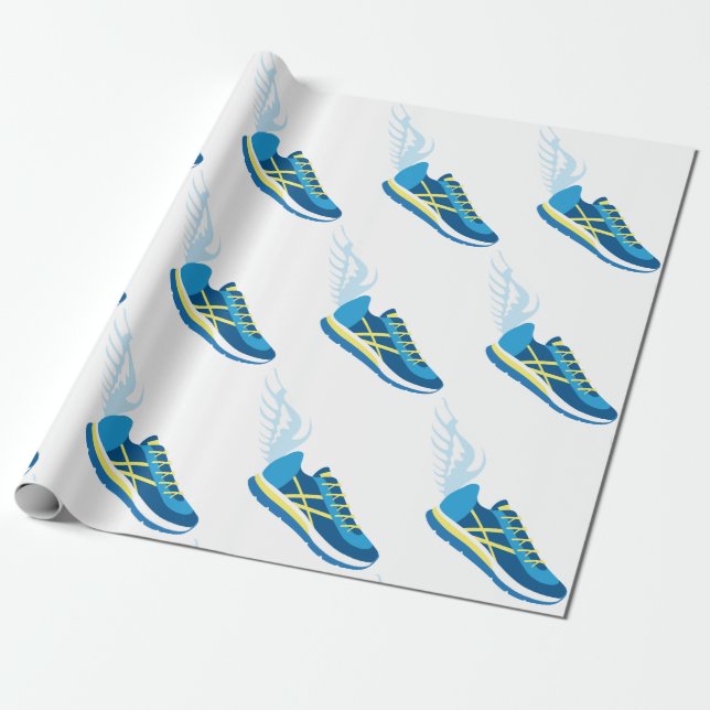 Winged Running Shoe Presentpapper (Utrullad)