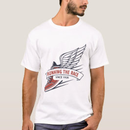 Winged Running Shoe Running The Race Since 1926 Te T Shirt