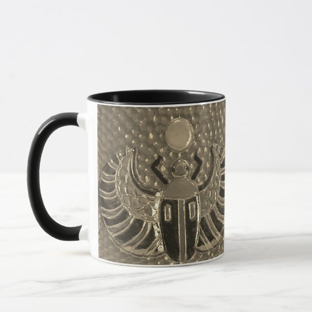Winged Scarab tile Pattern Mug 2 Mugg (Vänster)