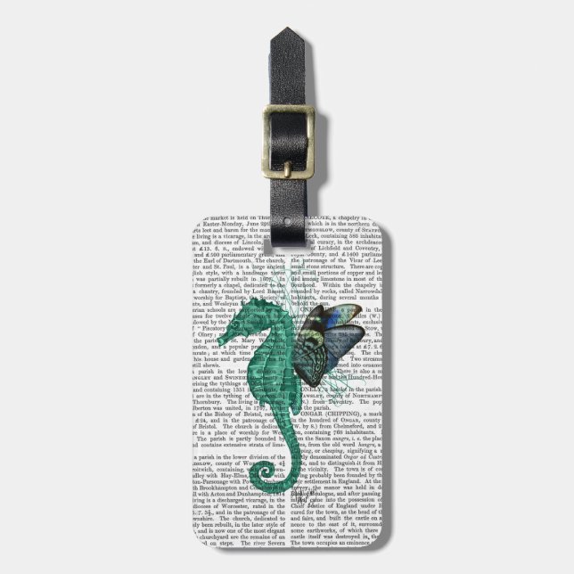 Winged Seahorse Bagagebricka (Vertikal Framsida)