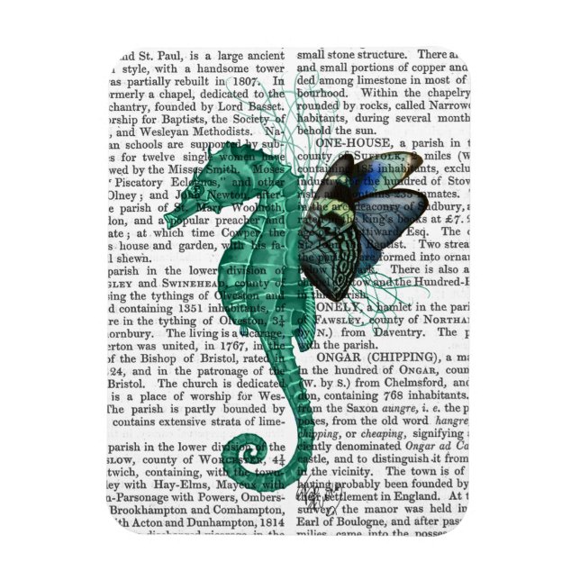 Winged Seahorse Magnet (Vertikal)