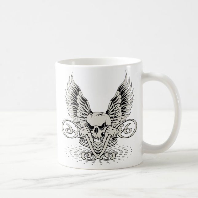 Winged Skull Kaffemugg (Höger)