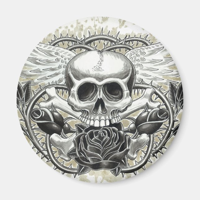 Winged Skull-magnet Magnet (Framsidan)
