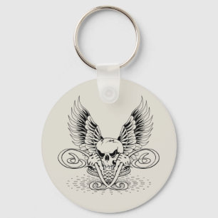 Winged Skull Nyckelring