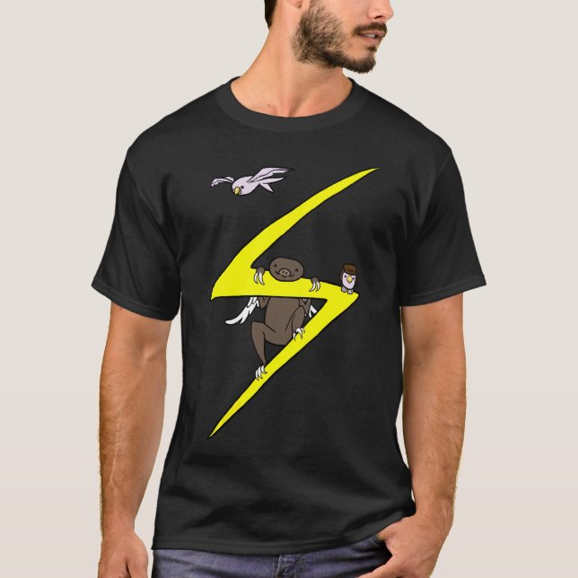 Winged Sloth T Shirt (Framsida)