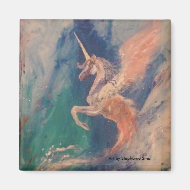 Winged Unicorn Pegasus Cloud Magnet (Framsidan)