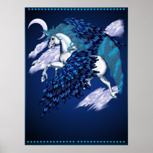 Winged Unicorn Poster