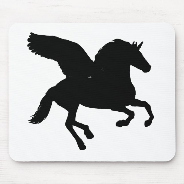 Winged Unicorn Silhouette Musmatta (Framsidan)