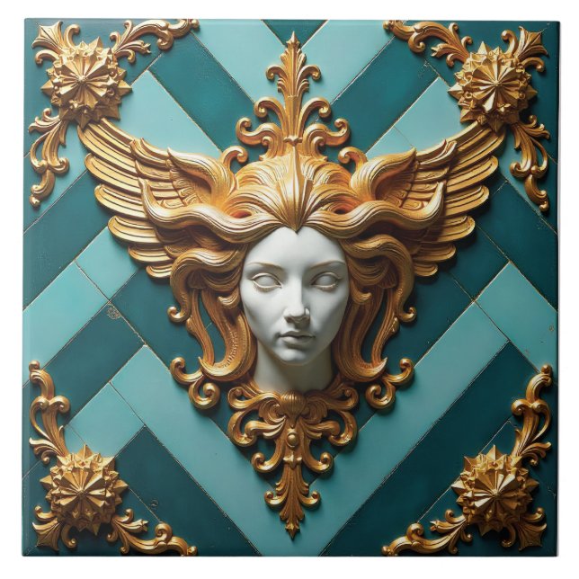 Winged Visage of Vesta Kakelplatta (Framsidan)