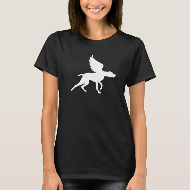 Winged Vizsla T Shirt (Framsida)