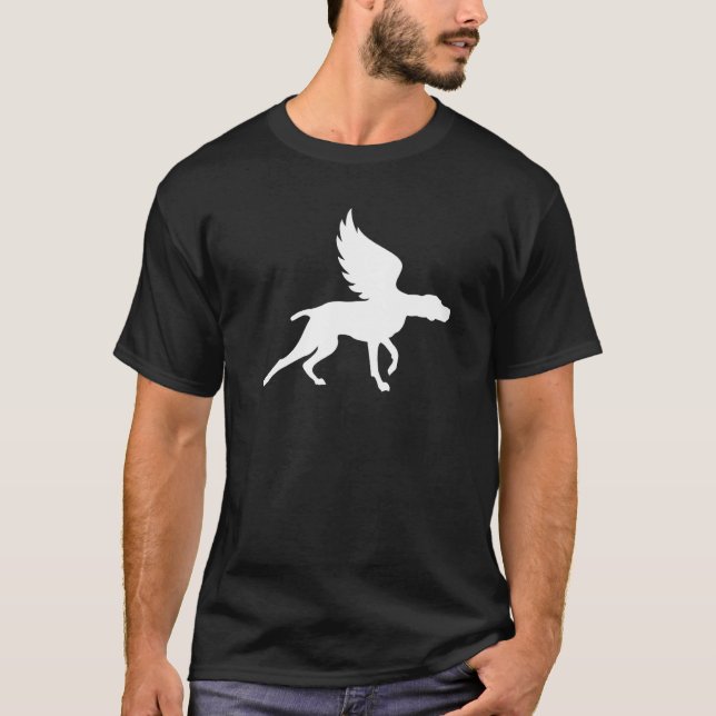 Winged Vizsla T Shirt (Framsida)