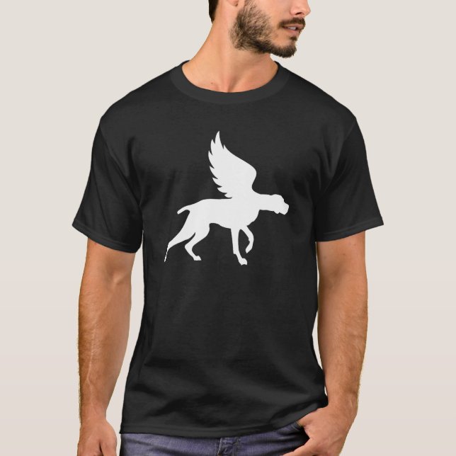 Winged Vizsla T Shirt (Framsida)