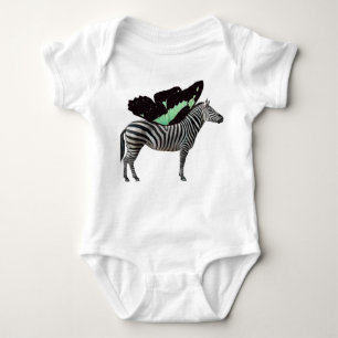 Winged Zebra Baby Bodykoste T Shirt