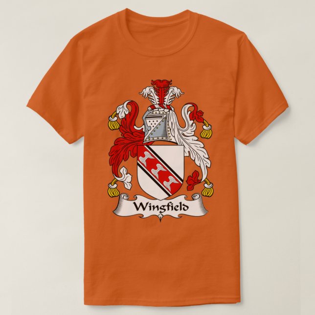 Wingfield Jackar Arm Family Crest T Shirt (Design framsida)