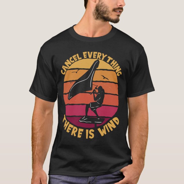 Wingfoil avbryt allt där det finns Vind Vinge T Shirt (Framsida)