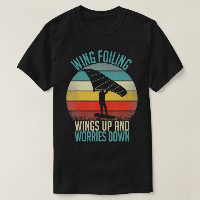 WingFoil Vinge Surfa Wingfoiling Hydrofoil Foilboa T Shirt (Design framsida)