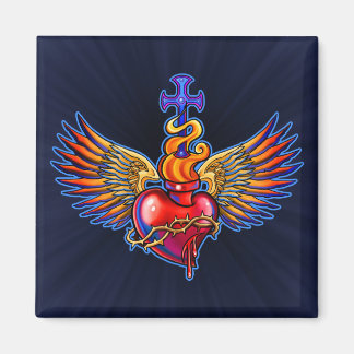 Winging Helig Heart Design Magnet