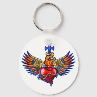 Winging Helig Heart Design Nyckelring