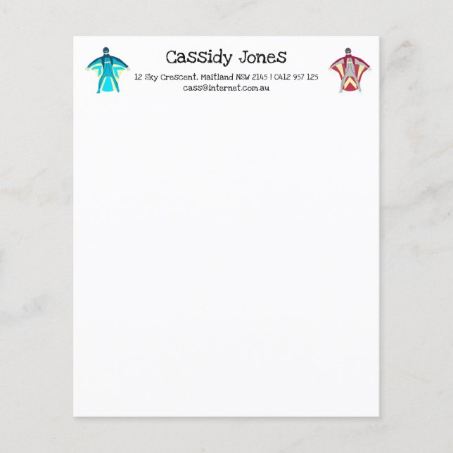 Wingkostym Skydiving Thmet (Framsida)