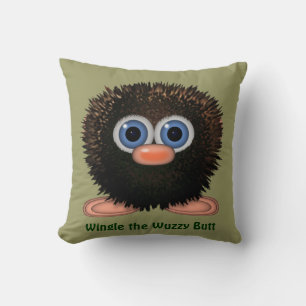 Wingle Cute Wuzzy Butt Cushion för barn Room Kudde