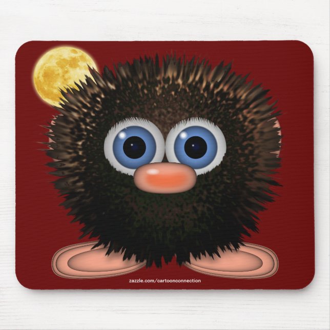 Wingle the Cute Wuzzy Butt & Måne, Kids Mousepad Musmatta (Framsidan)