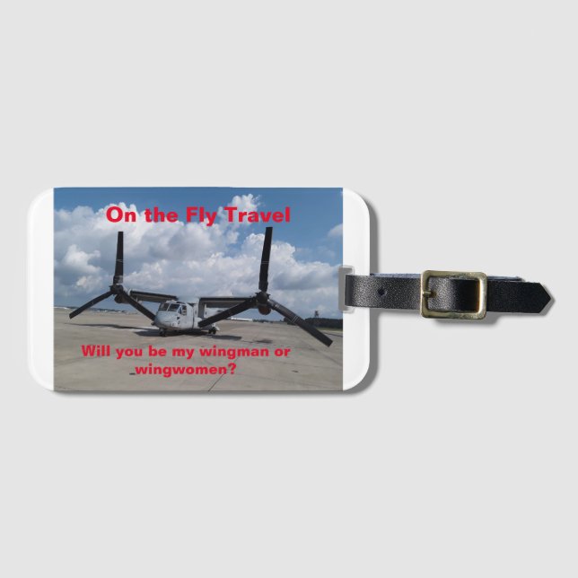 Wingman/ Wingwomen Luggage Tag Bagagebricka (Framsida horisontal)