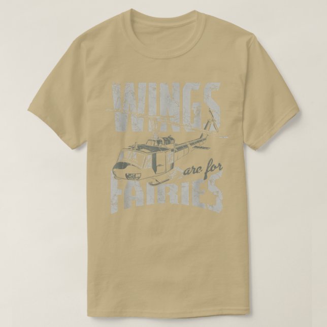 Wings Are For Fairies Helicopter Aircraft Airplane T Shirt (Design framsida)