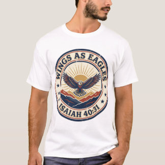 Wings as Eagles Isaiah 40:31 Vintage Bible Stamp T Shirt