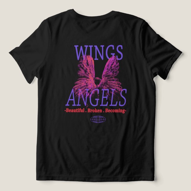 Wings of Angels  T Shirt (Design baksida )