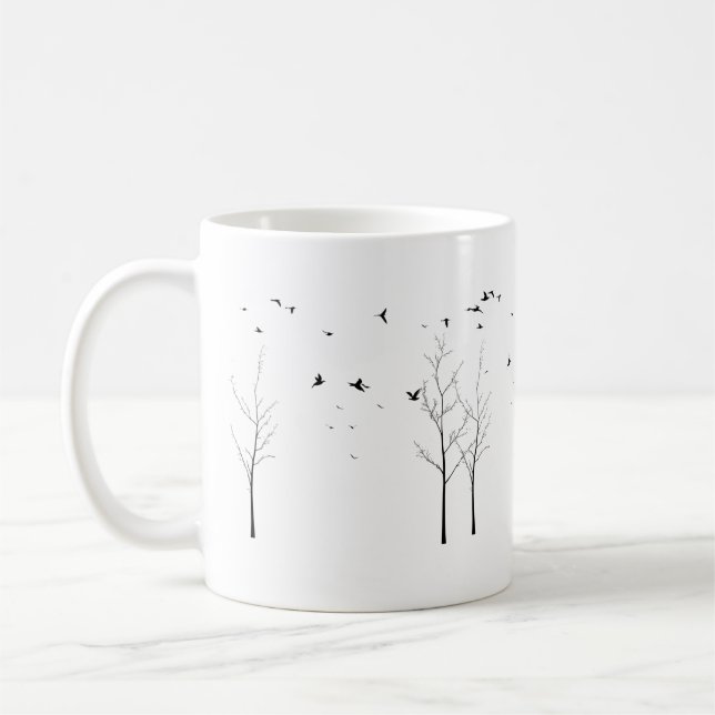 Wings of Tranquility – A Minimalist Nature Escape Kaffemugg (Vänster)