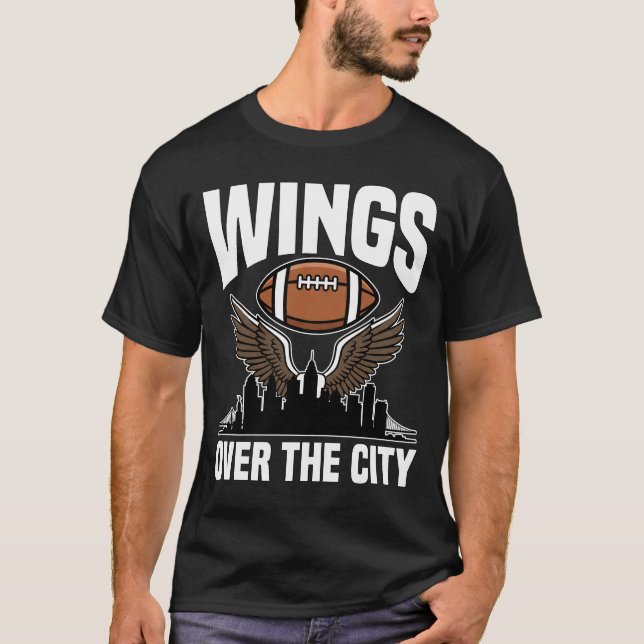 WINGS OVER THE CITY - PHILADELPHIA FOOTBALL T SHIRT (Framsida)