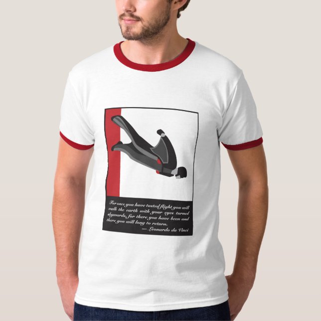 Wingsuit Skydive dräkt Tee Shirt (Framsida)