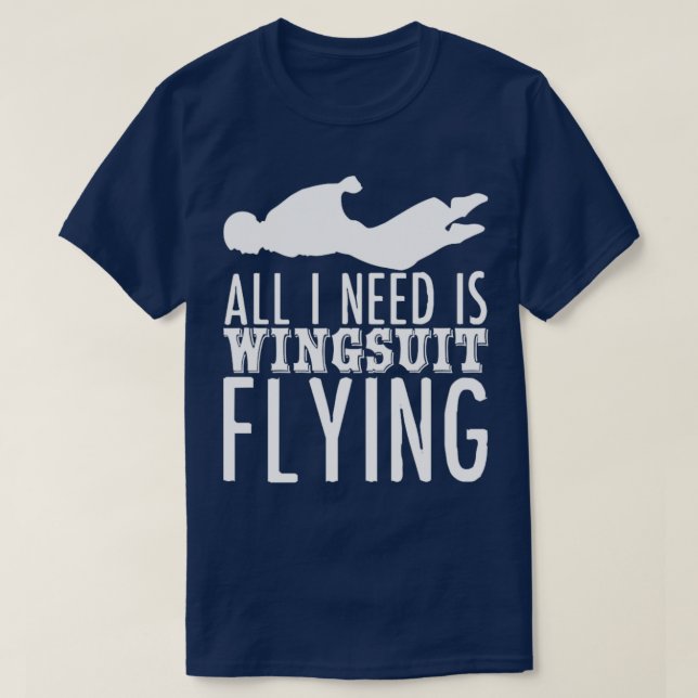 Wingsuiting Joke Wingdräkt Basejumping2 T Shirt (Design framsida)