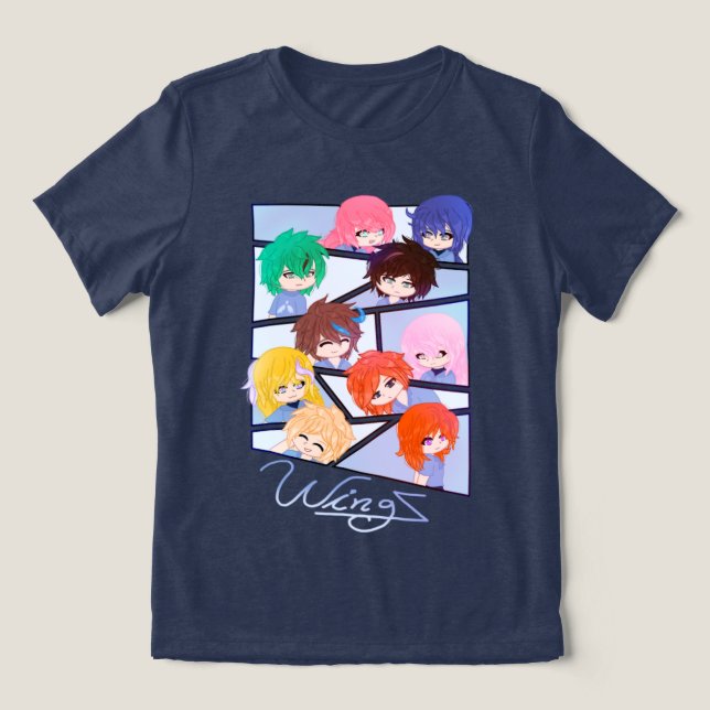 Wingz Multi Characters T Shirt (Design Framsida)