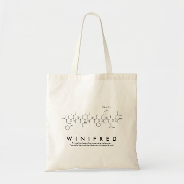 Winifred peptide namn säck tygkasse (Framsidan)