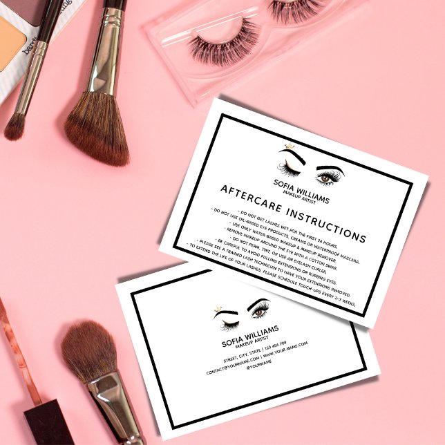 Wink BeSnyval Brown Öga med Guld Krona eftervård Rabattkort (Skapare uppladdad)