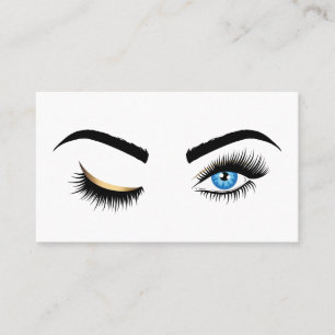 Wink Öga Makeup-artist Blue Ögon Lash Extension Visitkort