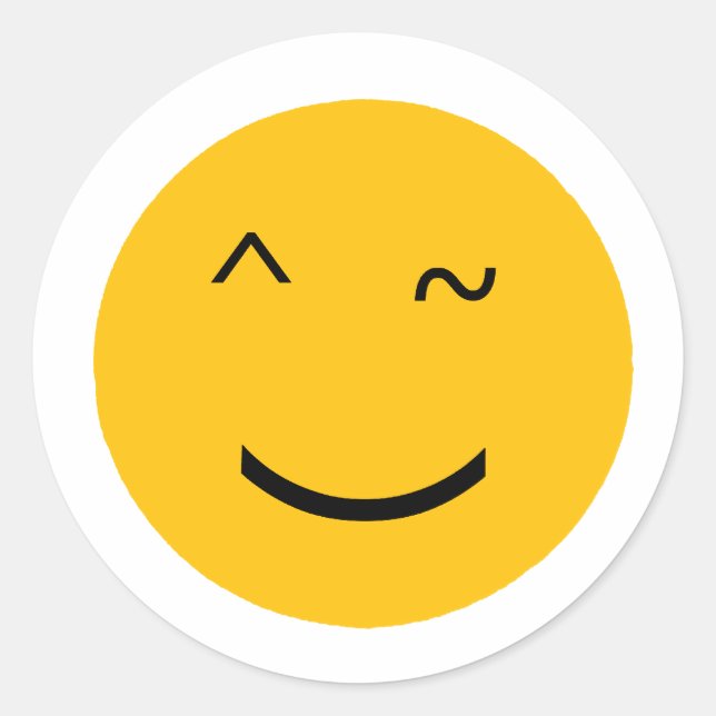 Wink Runt Klistermärke (Framsida)