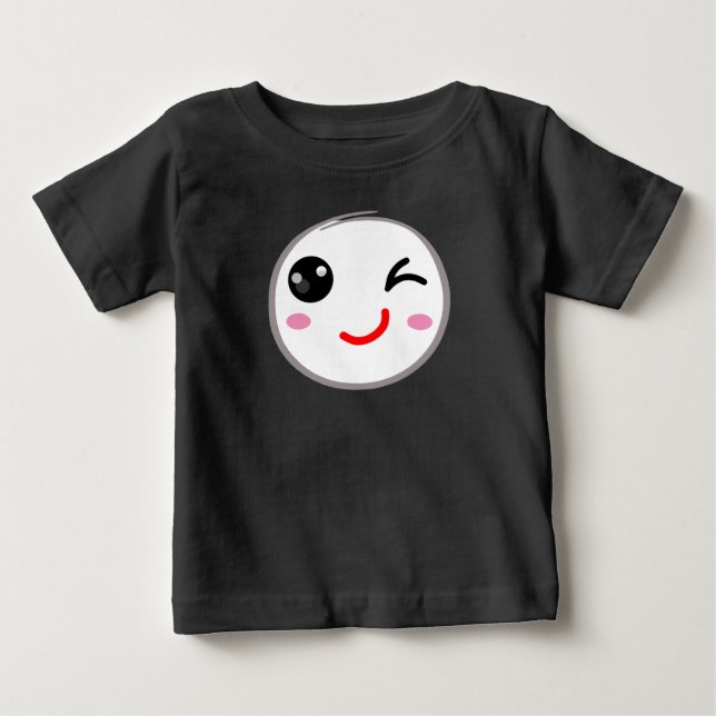 Winking ansikte, blinkande t shirt (Framsida)
