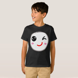 Winking ansikte, blinkande t shirt