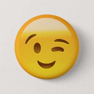 Winking Ansikte Emoij Knapp