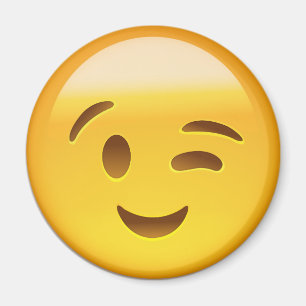 Winking Ansikte Emoij Magnet
