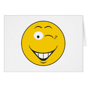 Winking Ansikte Hälsningskort