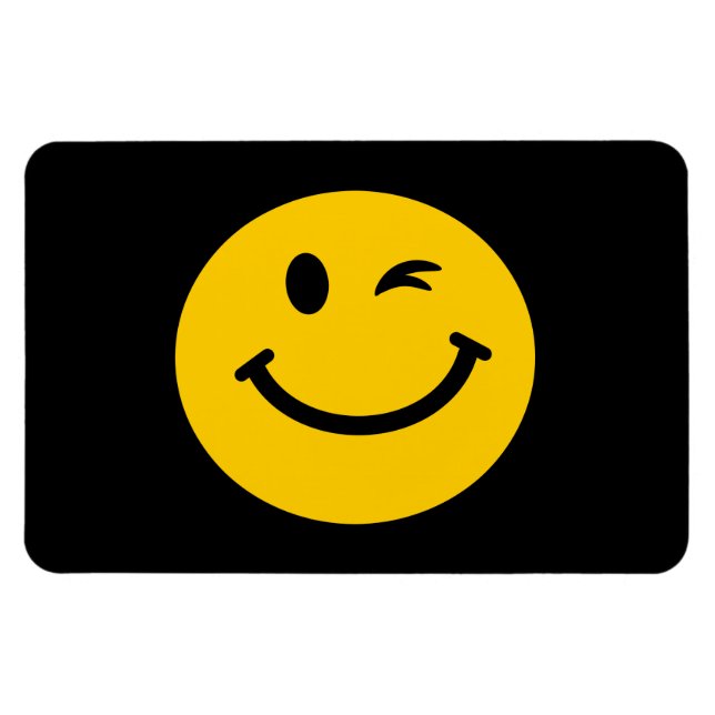 Winking ansikte magnet (Horisontell)