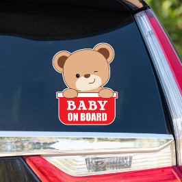 Winking Baby Bear Baby ombord på bilmärket Klistermärken