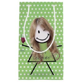 Winking Birthday Stick Girl på Polka dots