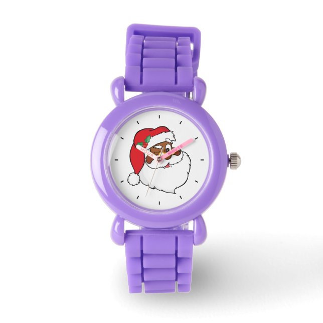 Winking Black Santa Keeping-julhemlighet Armbandsur (Framsida)