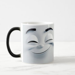 Winking Cartoon Face 3D Magisk Mugg